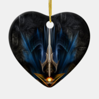 Sword OF Light Fractal Art Ceramic Ornament
