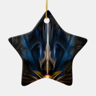 Sword OF Light Fractal Art Ceramic Ornament