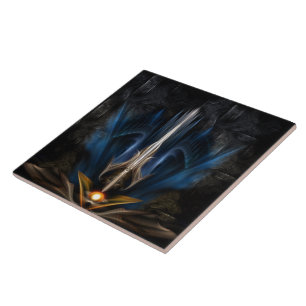 Sword OF Light Fractal Art Ceramic Tile