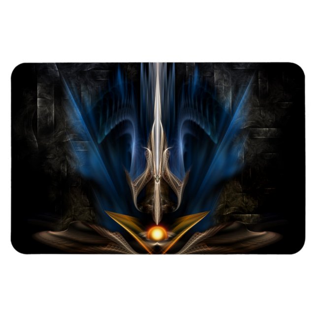 Sword Of Light Fractal Art Flexible Magnet (Horizontal)