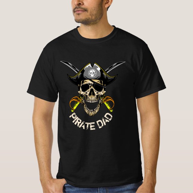 Sword PIRATE SKULL DAD T-Shirt (Front)