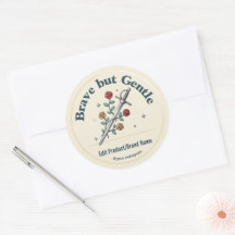 Sword Rose Brave But Gentle Product Label Large