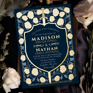 Sword & Shield Mediaeval Fantasy Monogram Wedding 