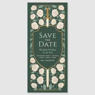 Sword & Shield Mediaeval Fantasy Save the Date Magnetic Invitation