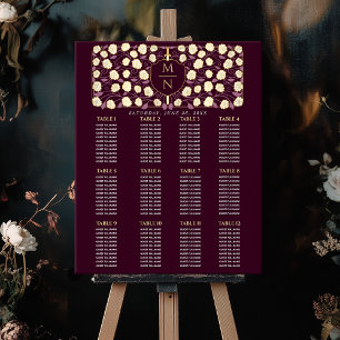 Sword & Shield Mediaeval Monogram  Seating Chart