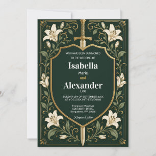Sword & Shield Mediaeval Wedding Invitation