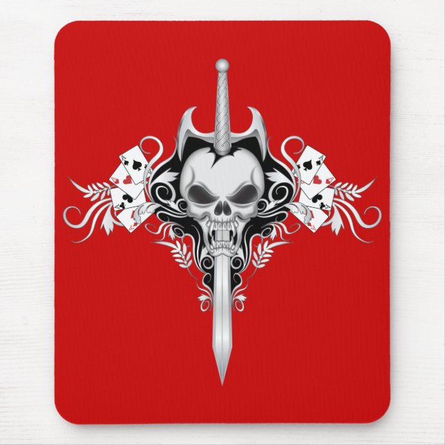 Sword Skull - BLK Mouse Pad (Front)