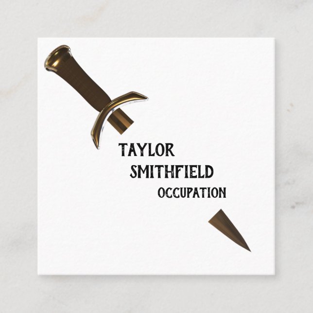 sword square business card (Front)