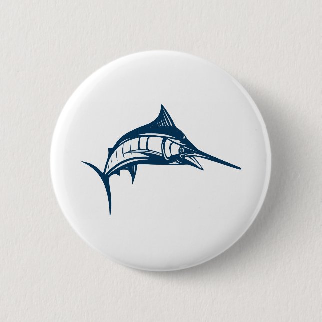 swordfish 6 cm round badge (Front)