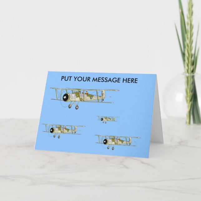 Swordfish Biplane  greetings card (Front)