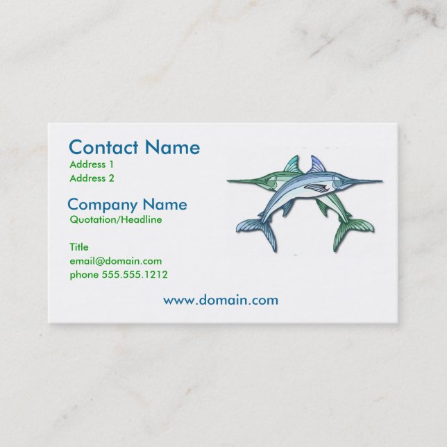 Swordfish Business Card (Front)
