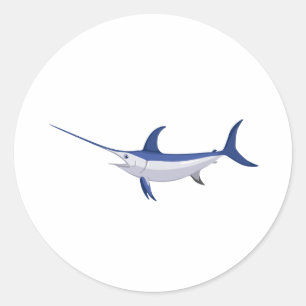 Swordfish Classic Round Sticker