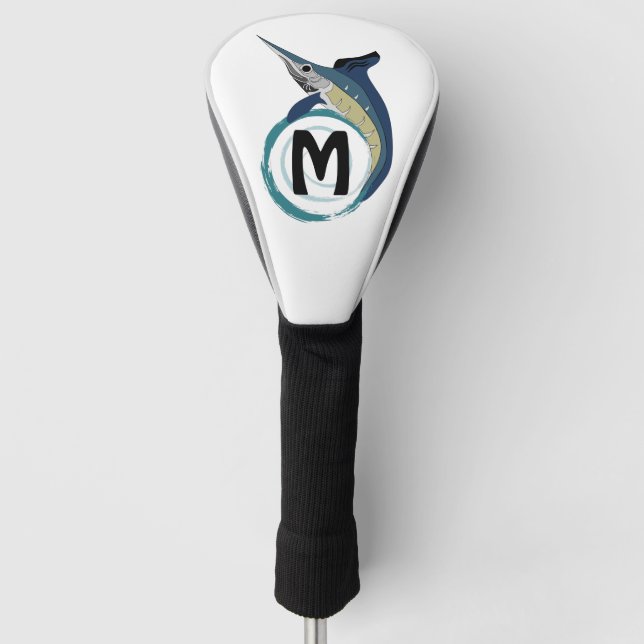 Swordfish Jumping Monogram Golf Head Cover (Front)