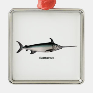Swordfish Logo Metal Ornament