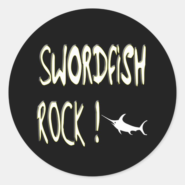 Swordfish Rock! Sticker (Front)