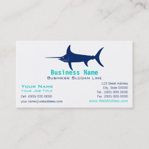 Swordfish Silhouette Business Card