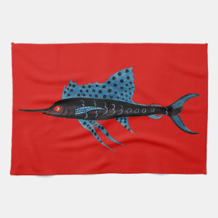 Swordfish Tea Towel