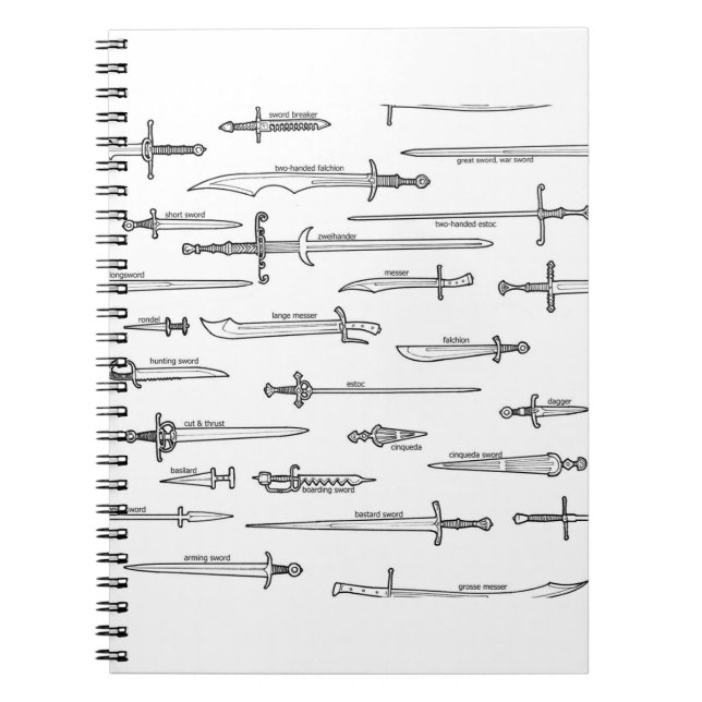 Swords and Mediaeval Weapons Notebook (Front)