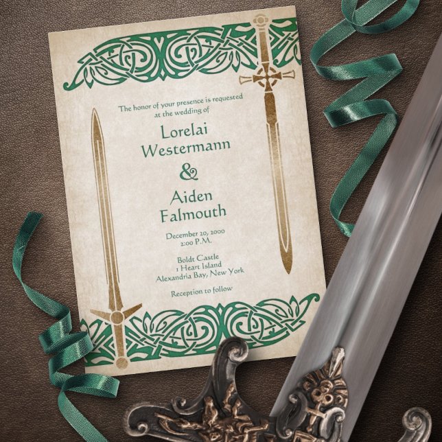 Swords Celtic Wedding Invitation (Creator Uploaded)