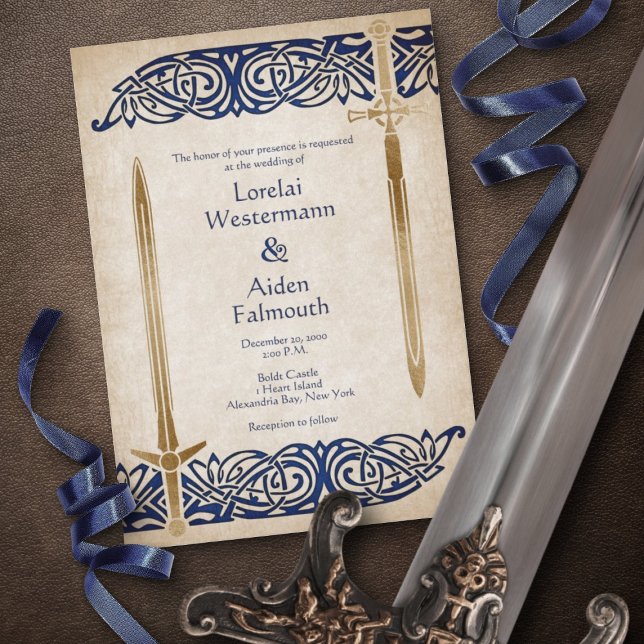 Swords Celtic Wedding Invitation (Creator Uploaded)