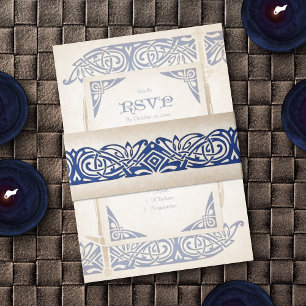 Swords Celtic Wedding Invitation Belly Band