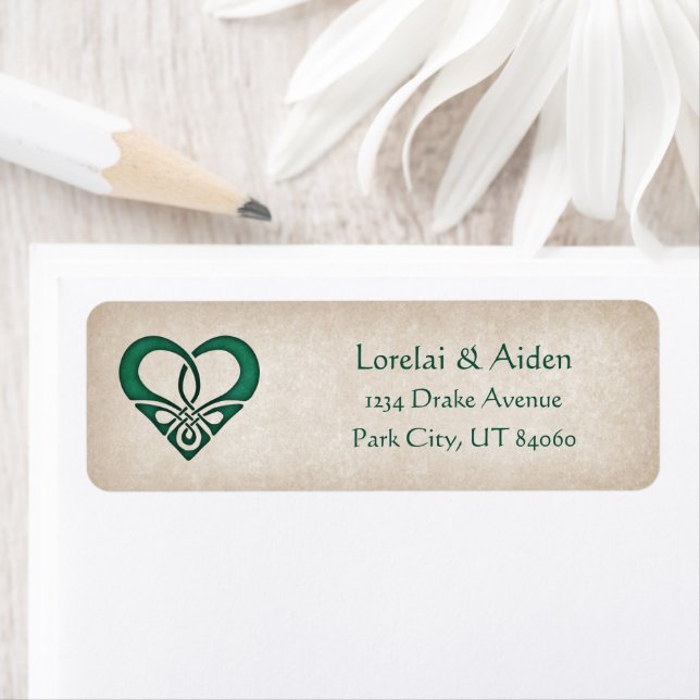 Swords Celtic Wedding Return Address Label (Insitu)