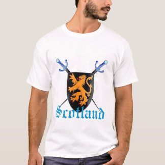Swords Crossed Scotland Coat of Arms Shield Tee
