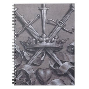 Swords Crown and Heart Notebook