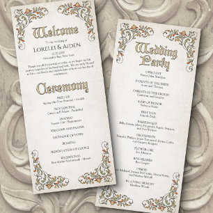Swords Gamer Fantasy Wedding Program