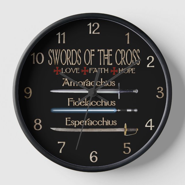 Swords Of The Cross Dresden Fans Clock (Front)