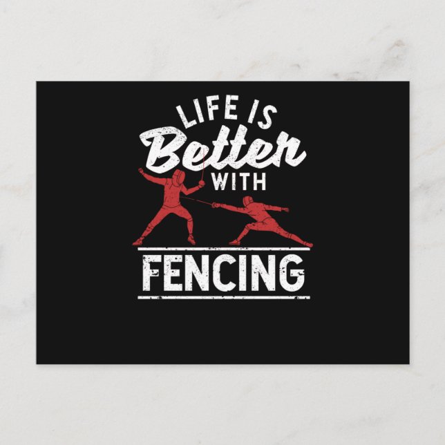Swordsman Martial Arts Fencer Life Postcard (Front)