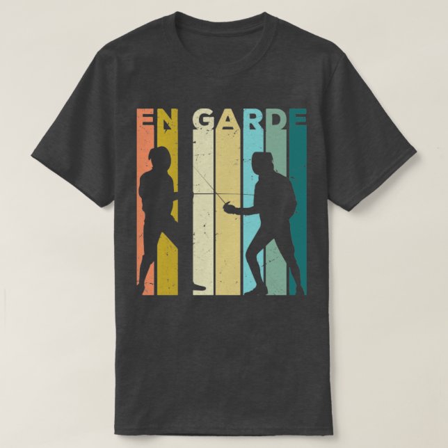 Swordsmanship Sword Fighting En Garde Fencing  T-Shirt (Design Front)
