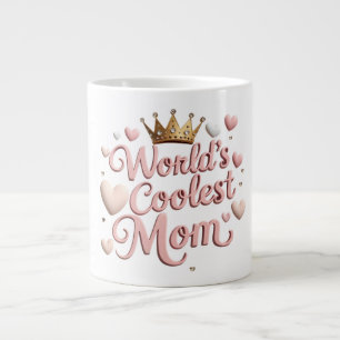 SWorld’s Coolest Mum with Gold Crown –Jumbo Coffee Large Coffee Mug