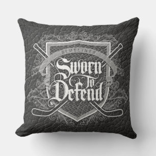 Sworn To Defend (Hockey Defenseman) Cushion