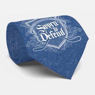 Sworn To Defend (Hockey Defenseman) Neck Tie