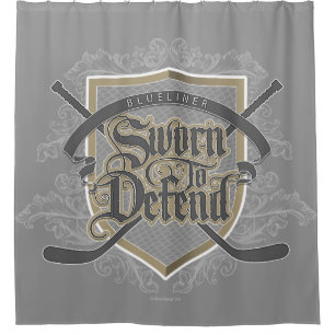Sworn To Defend (Hockey Defenseman) Shower Curtain