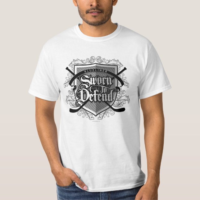 Sworn To Defend (Hockey Defenseman) T-Shirt (Front)