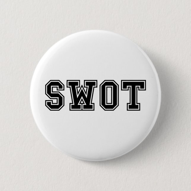 SWOT 6 CM ROUND BADGE (Front)