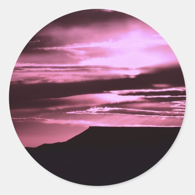SWRoseMesaSunset Classic Round Sticker (Front)