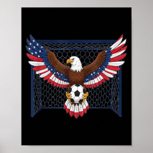 Swyrm Mens Womens Kids Patriotic Soccer Poster