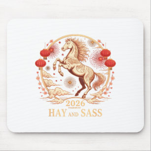 Sy 2026 Horse Lady Powered By Hay & S Zodiac G Mouse Pad