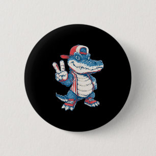 Sy Alligator Costume For Cartoon And Caps Lovers 6 Cm Round Badge