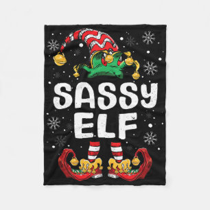 Sy Elf Family Matching Christmas Funny  Fleece Blanket