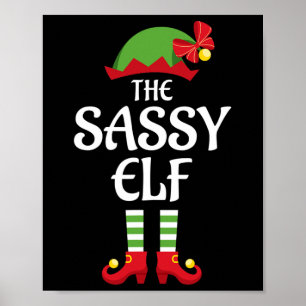 Sy Elf Family Matching Group Christmas Poster