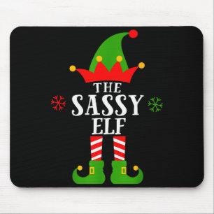 Sy Elf Funny Matching Family Group Christmas Pajam Mouse Pad