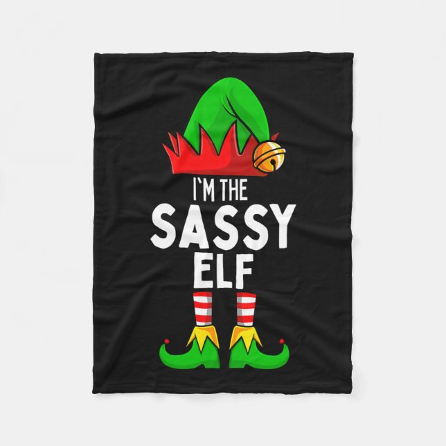 Sy Elf Matching Family Christmas  Fleece Blanket (Front)