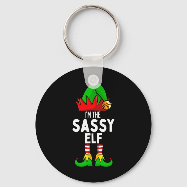 Sy Elf Matching Family Christmas  Key Ring (Front)