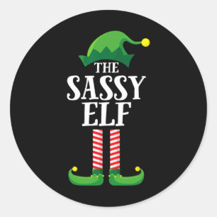 Sy Elf Matching Family Group Christmas Party Classic Round Sticker