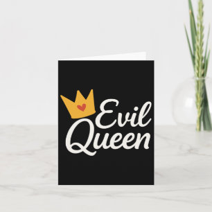 Sy Evil Queen Crown Funny Costume Card