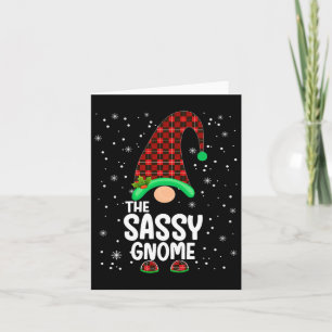 Sy Gnome Buffalo Plaid Matching Family Christmas P Card
